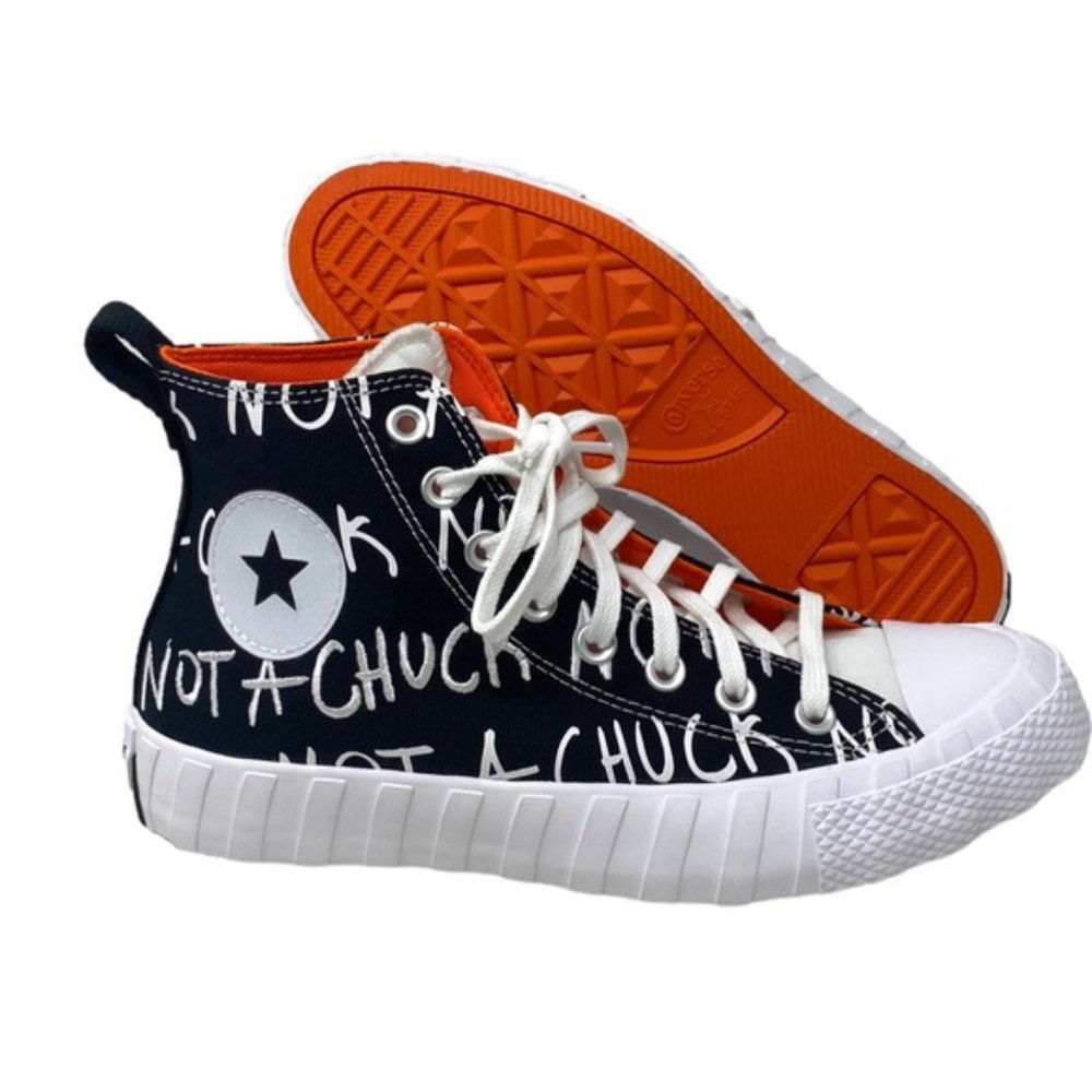 Converse UNT1TL3D High Shoes Kids Women's Black White Canvas Sneakers 266514C - Picture 11 of 11
